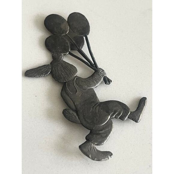 Wilhelm Schweizer, Bunny With Balloons, Pewter, Statue, Bavarian, ~ 250110-WH 05 - Picture 2 of 3